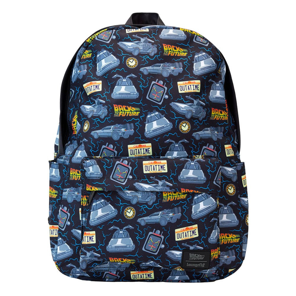 sac a dos loungefly retour vers le futur nylon bleu