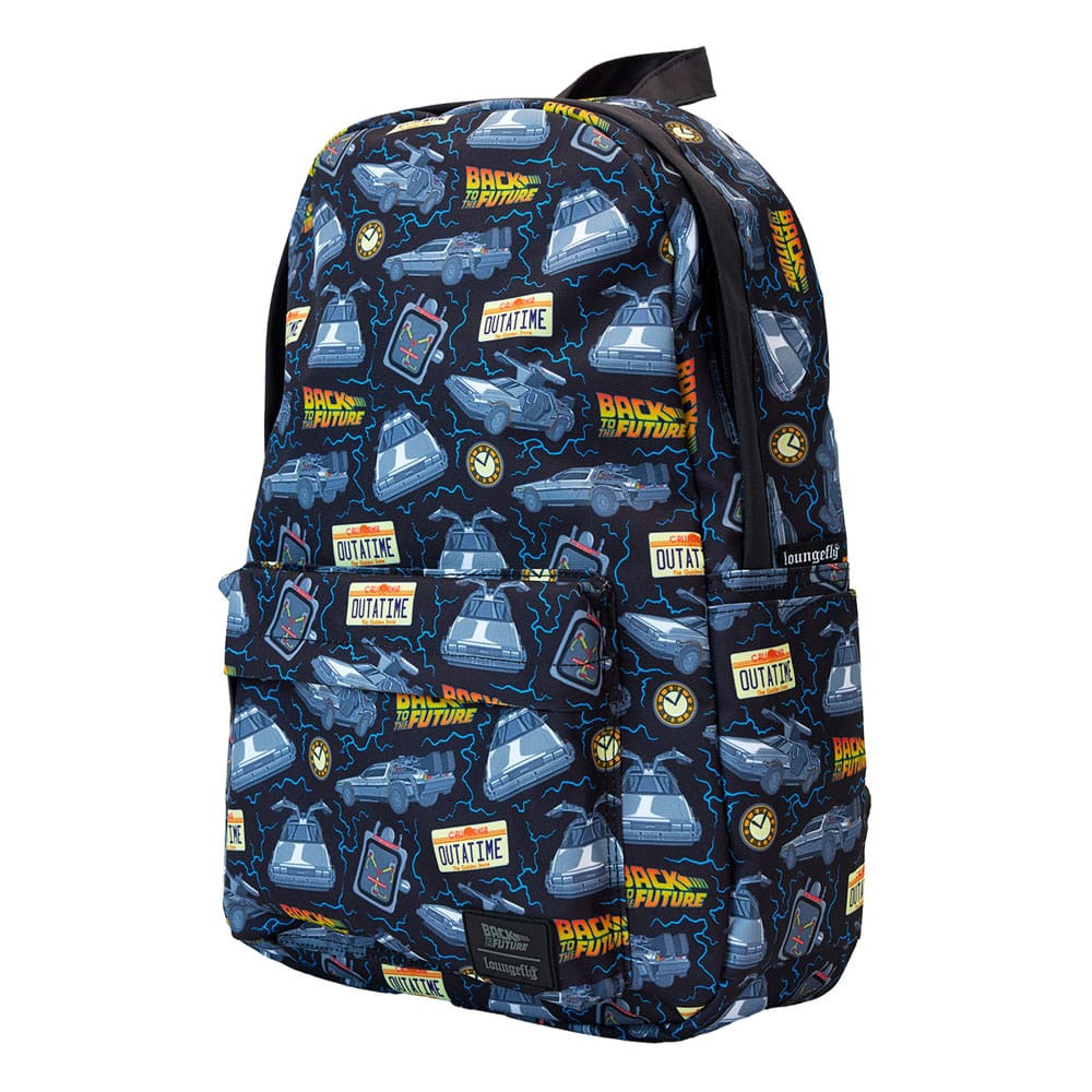 sac a dos loungefly retour vers le futur nylon bleu 1