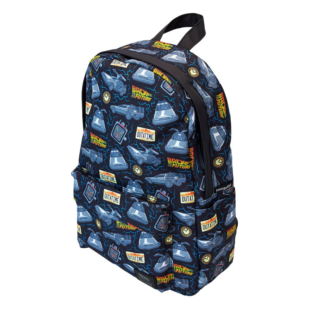 sac a dos loungefly retour vers le futur nylon bleu 2