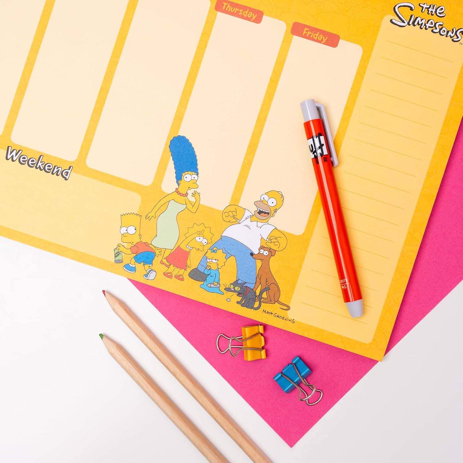 Bloc notes semainier Les Simpson 3