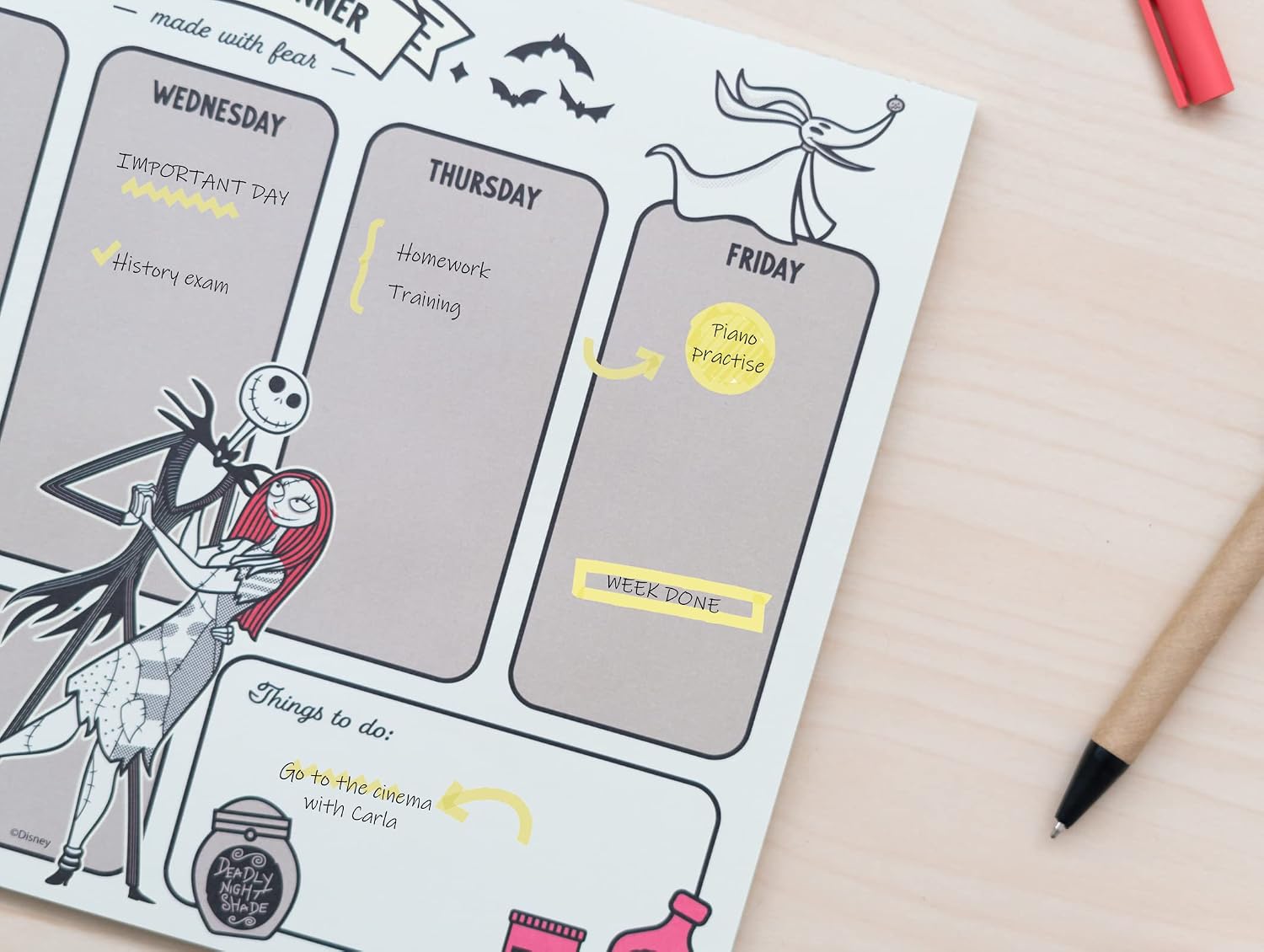 Bloc notes semainier Létrange Noël de Mr Jack 2