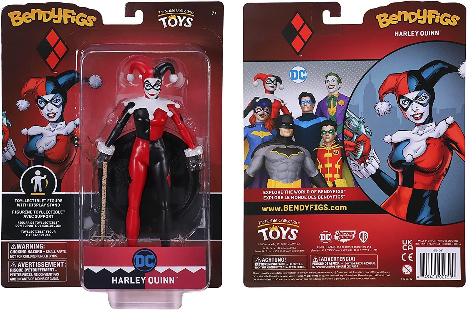 figurine bendygis arlequin harley quinn