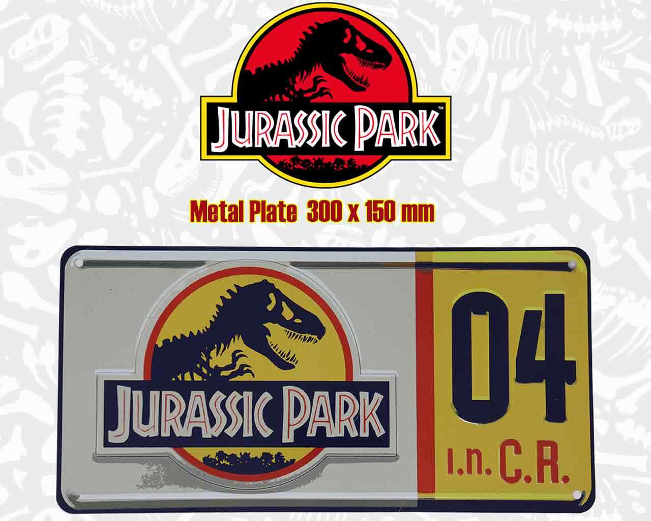 plaque metal jurassic park