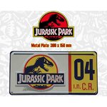 plaque metal jurassic park