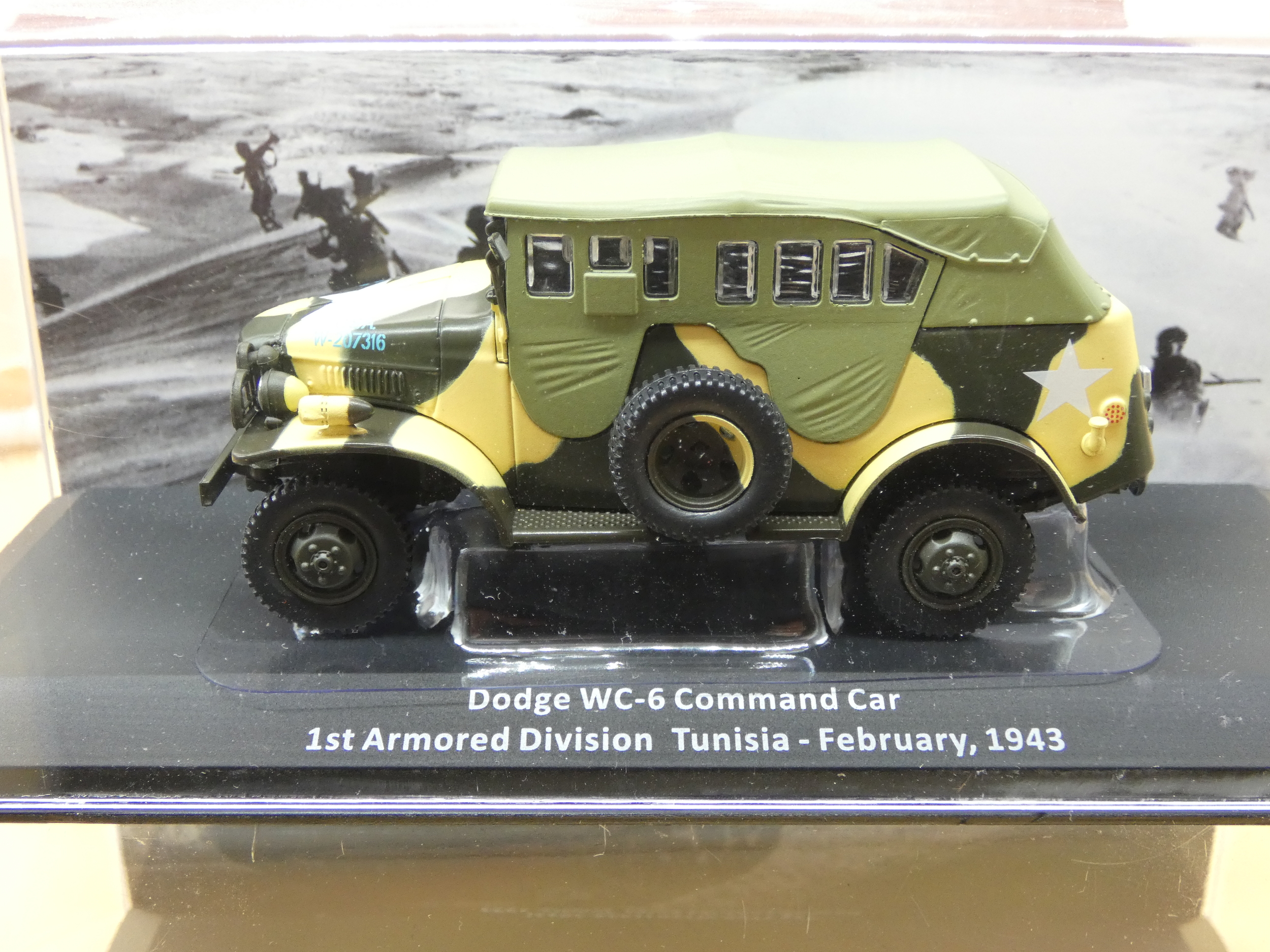 DODGE WC6 COMMAND CAR TUNISIE 1943 MILITAIRE N°40 1/43 IXO NEUF BOITE ORIGINE