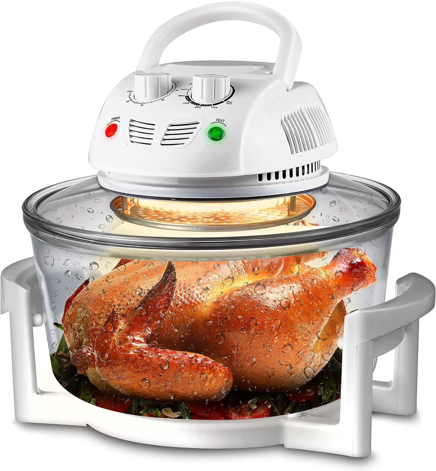 NutriChef 13 Quart Glass Air Fryer Oven - Halogen Infrared Convection Cooker Countertop Air Fryer NutriChef