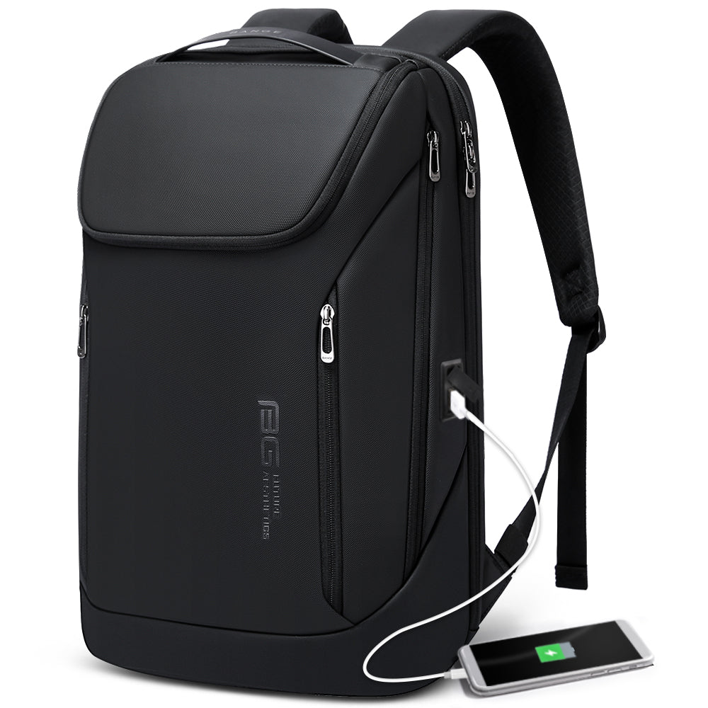 BANGE Laptop Bag Waterproof Business Smart Travel Backpack With USB Charging Port - Fits 15.6 Laptop