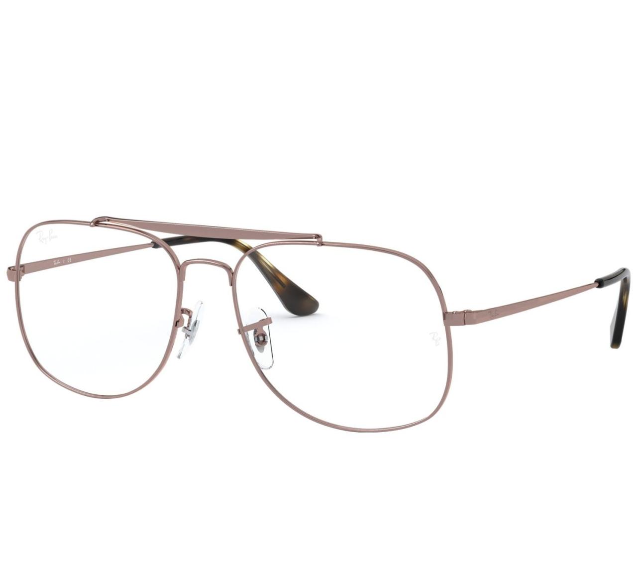 Ray-Ban RX6389-2531 The General 57mm Light Brown Metal Eyeglasses