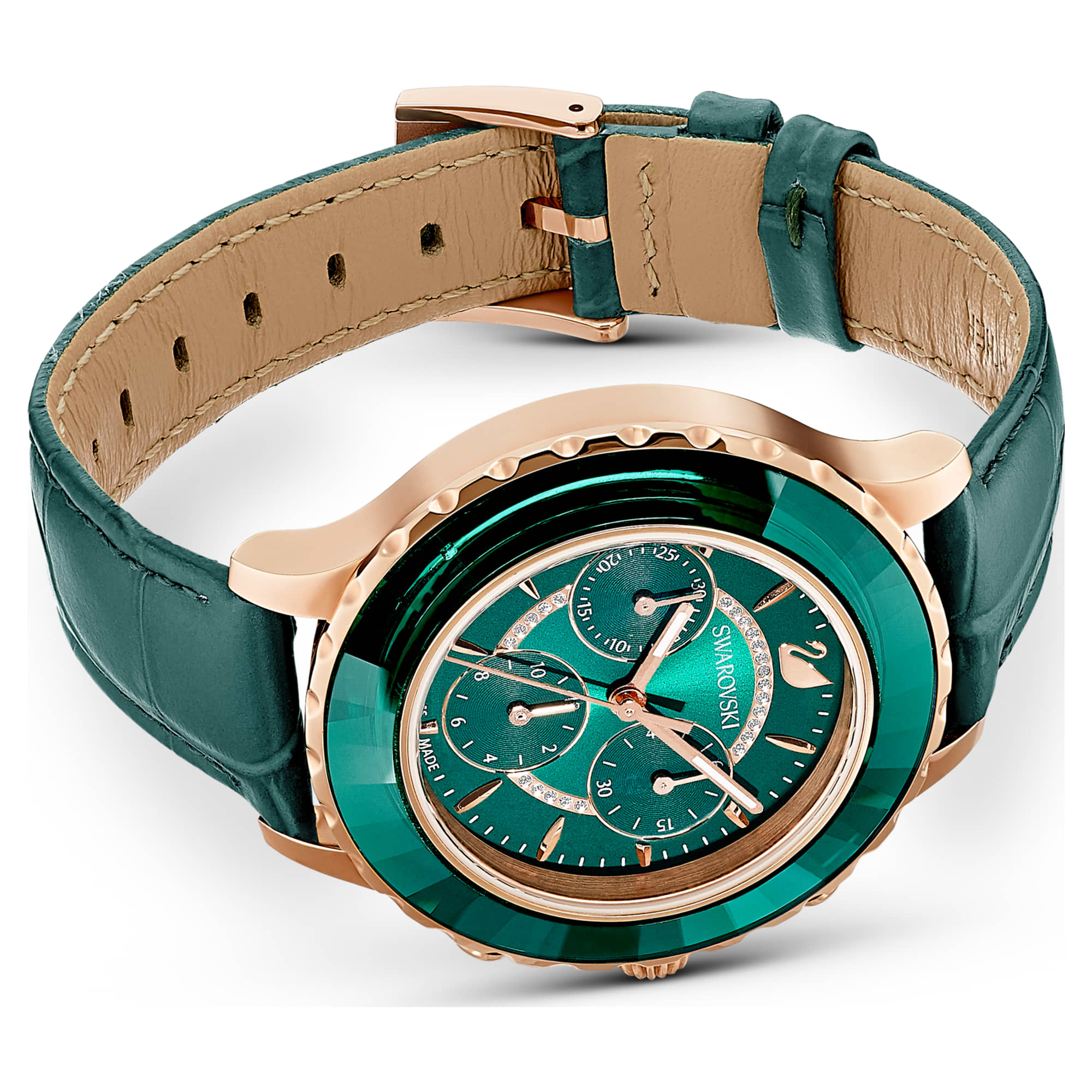 octea-lux-chrono-watch--swiss-made--leather-strap--green--rose-gold-tone-finish-swarovski-5452498 (3)