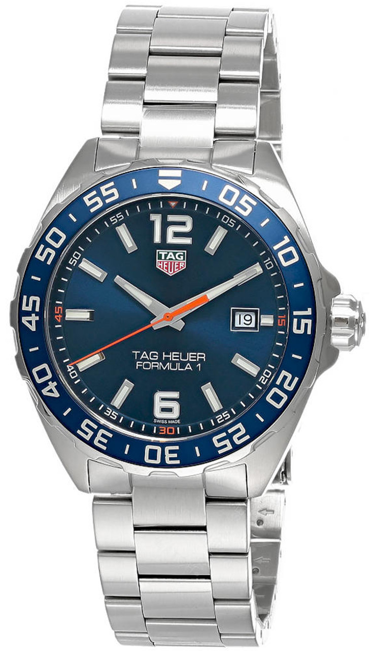 TAG Heuer Formula 1 Men\'s Sports Watch: Precision Quartz Timepiece with Blue Dial, Stainless Steel Bracelet, and 200m Water Resistance WAZ1010.BA0842