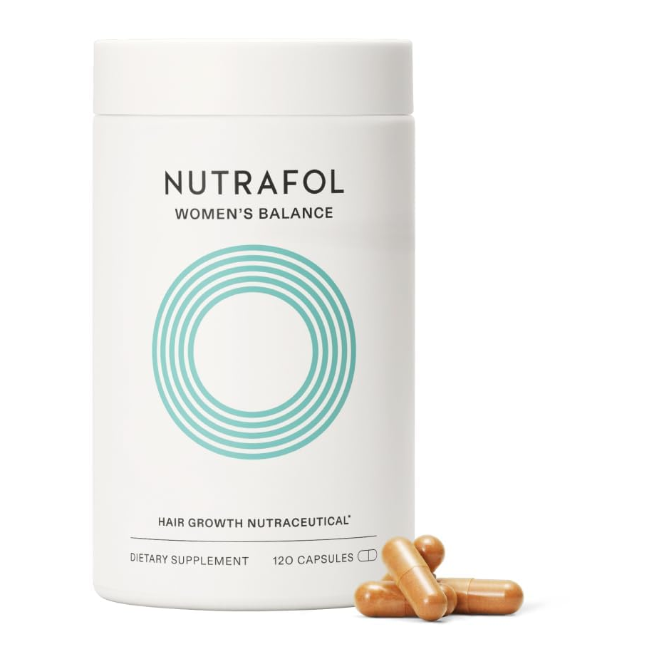 Nutrafol Women\'s Balance Natural Hair Growth Supplements For Thinning Hair - Clinically Proven Menopause Support, Visibly Thicker Hair & Scalp Coverage (1 Month Supply)
