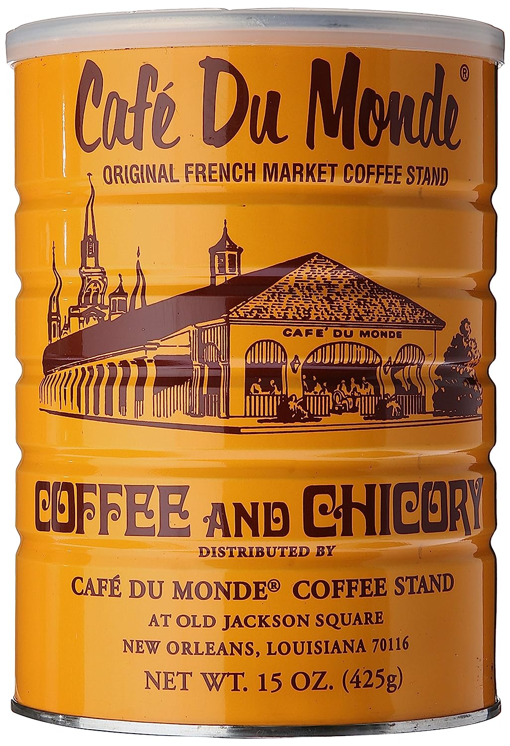 Cafe Du Monde Coffee Chicory: Authentic New Orleans Blend, 15-Ounce Ground, Rich Flavor for French Press, Drip, or Cold Brew