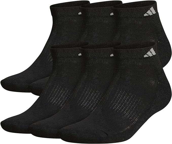 Adidas Men\'s Athletic Low-Cut Cushioned Socks: 6-Pack Performance Arch Compression Socks for Comfort and Support