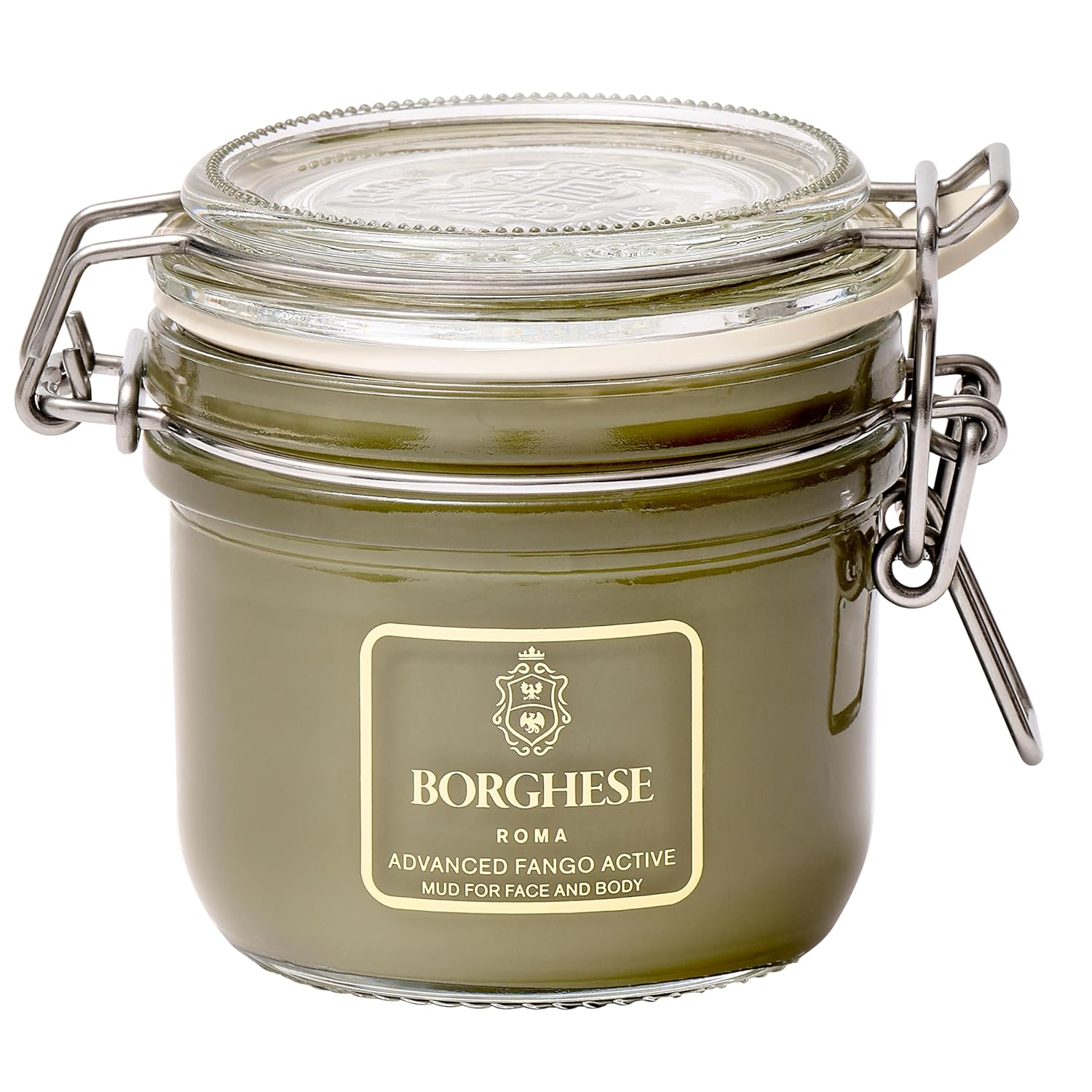 Borghese Advanced Fango Active Mud Mask - Deep Pore Cleansing & Firming Face Treatment with Bentonite Clay, Hyaluronic Acid - 7.5 fl oz