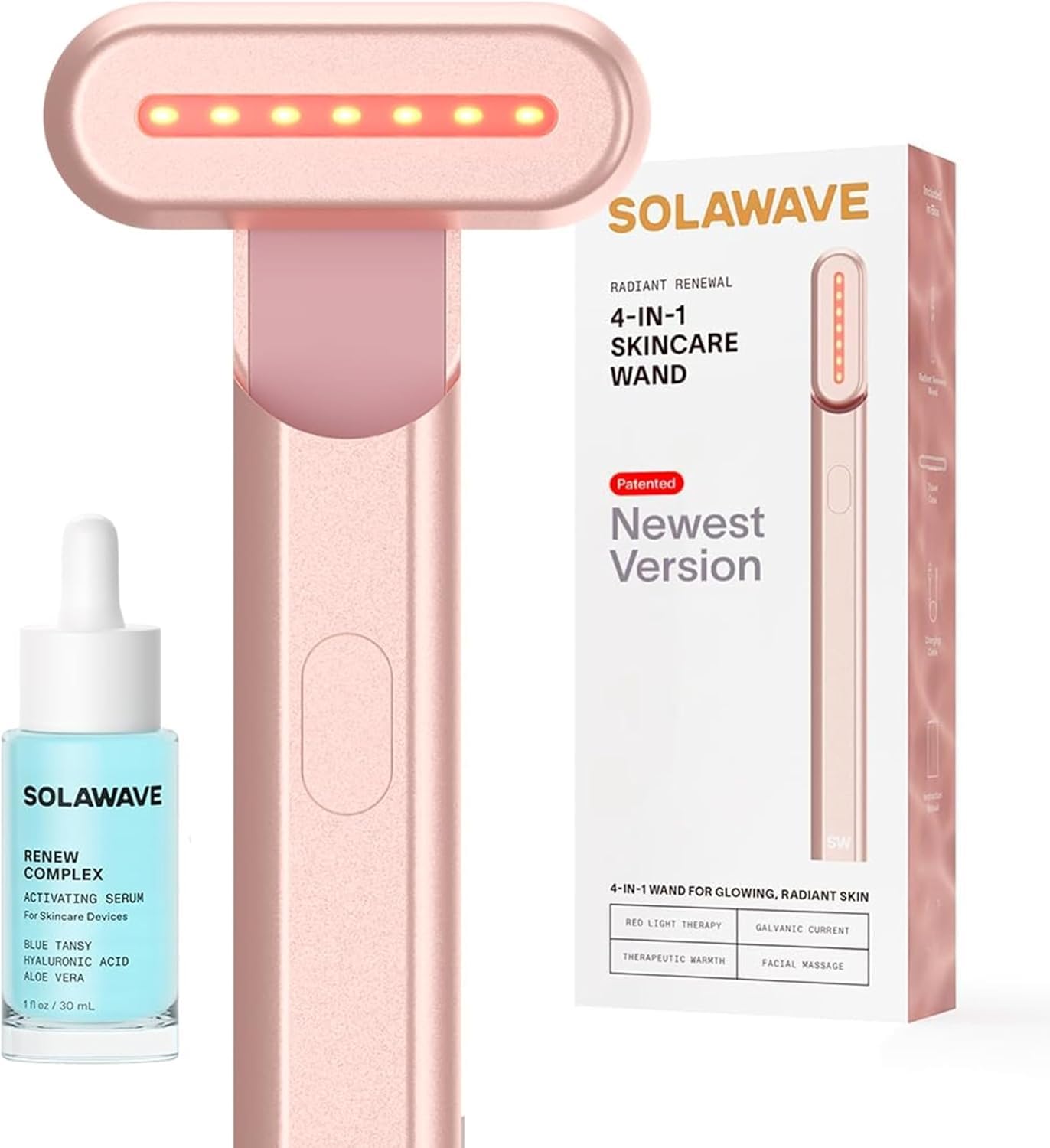 Radiant Renewal Red Light Wand – 4‑in‑1 Anti‑Aging Facial Therapy with Serum