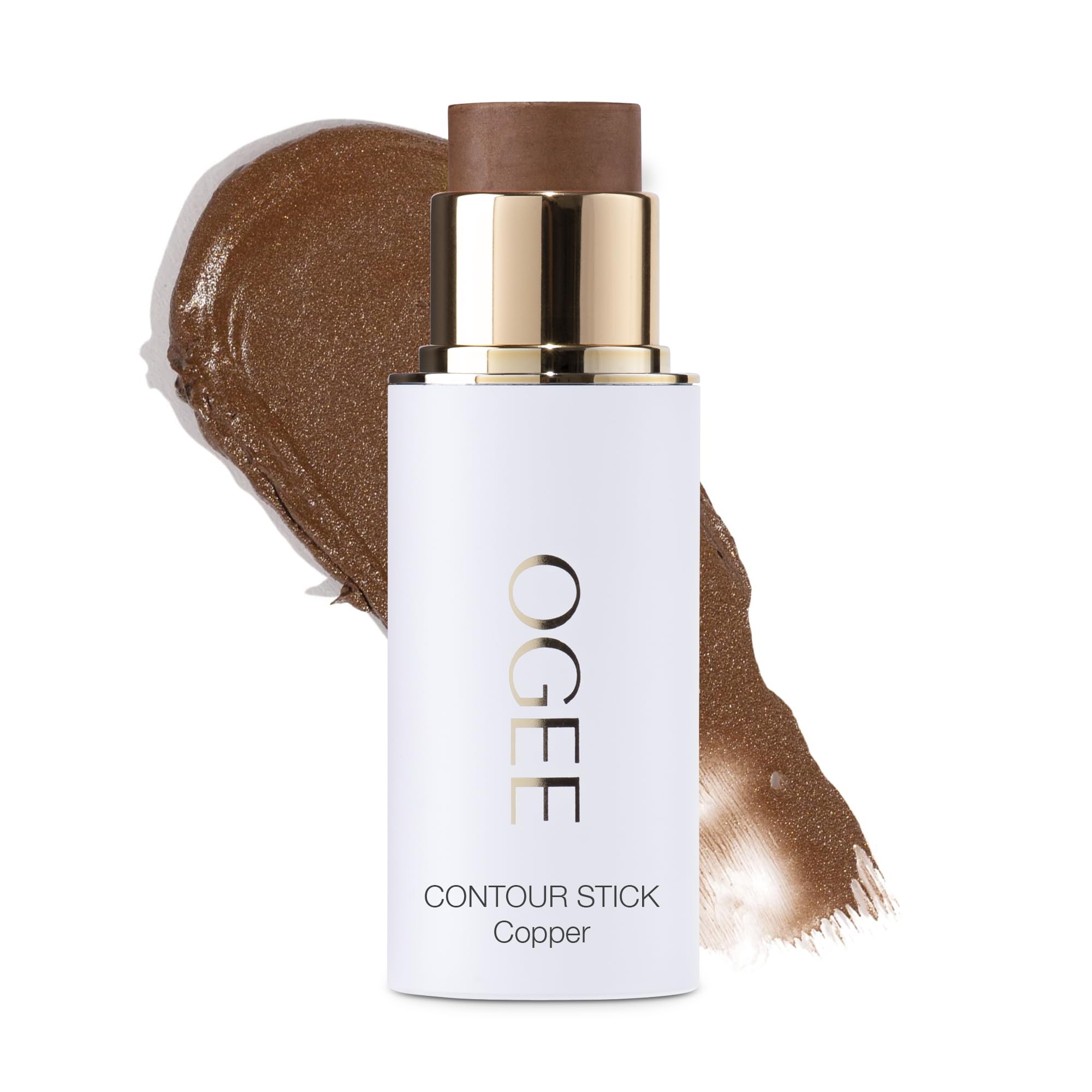 Ogee Sculpted Face Stick – Certified Organic Bronzer Stick (Copper Radiant Cocoa) – Multi-Use Contour Makeup for Face, Cream Bronzer & Sculpting Stick