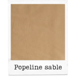 3. popeline bio sable coton bio certifié GOTS - teinture végétale