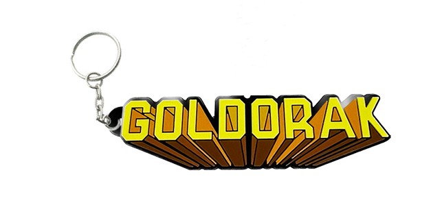 Goldorak Porte Cle Gomme Logo 8cm