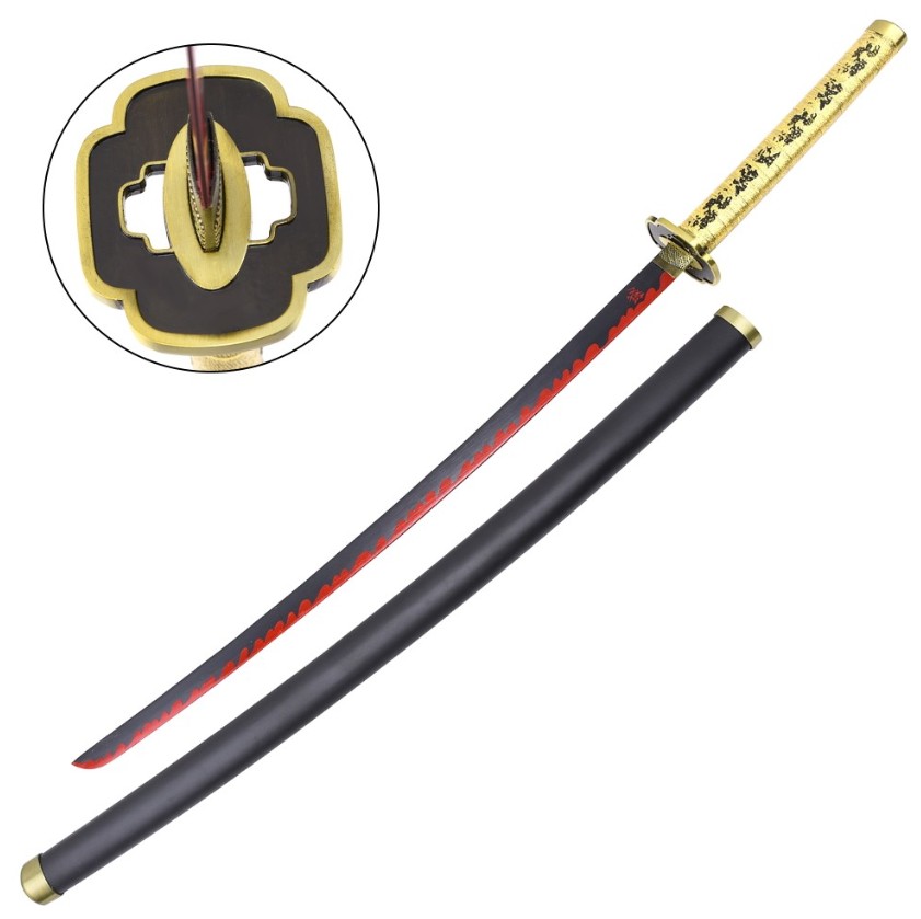 Katana Ornementale - Inspiré du katana de Tsugikuni Yoriichi (Demon Slayer)