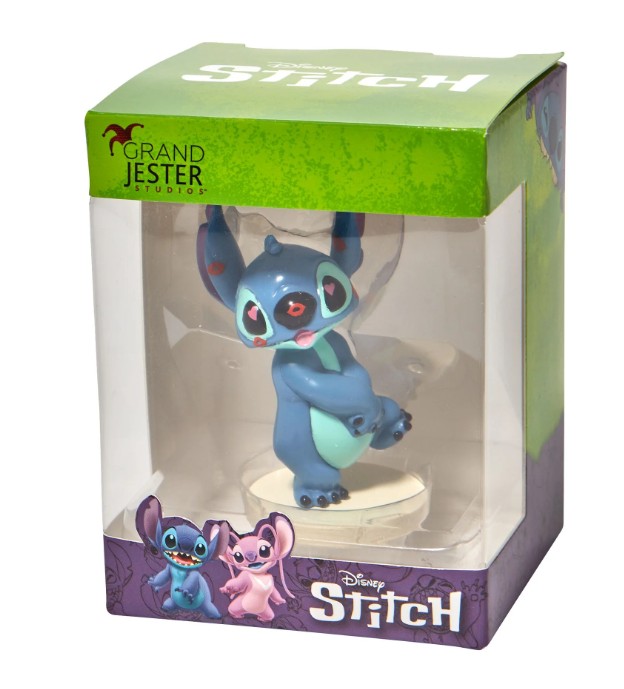 Disney Grand Jester Figurine Stitch avec des traces de rouge à lèvres -