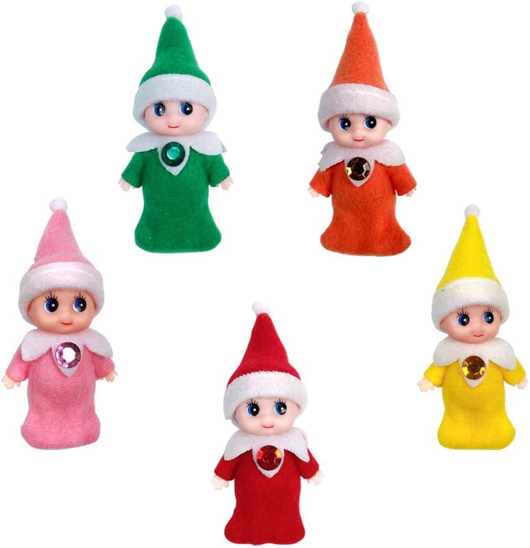 Lutin Farceur Bébé De Noël - 16 Cm - Modèle Garçon (Elfie) - Jour