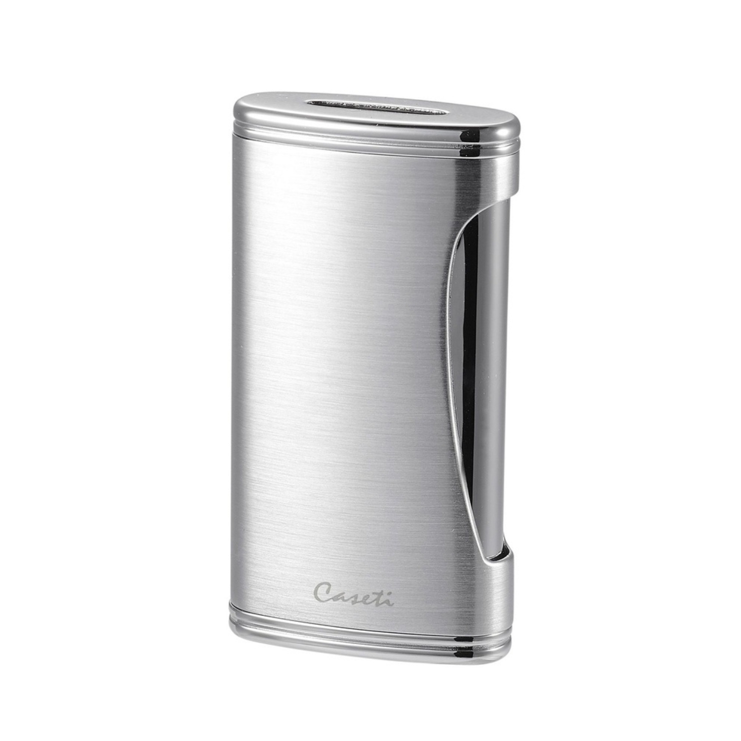 Briquet - Caseti Wide Flat Flame Chrome Argent Matte
