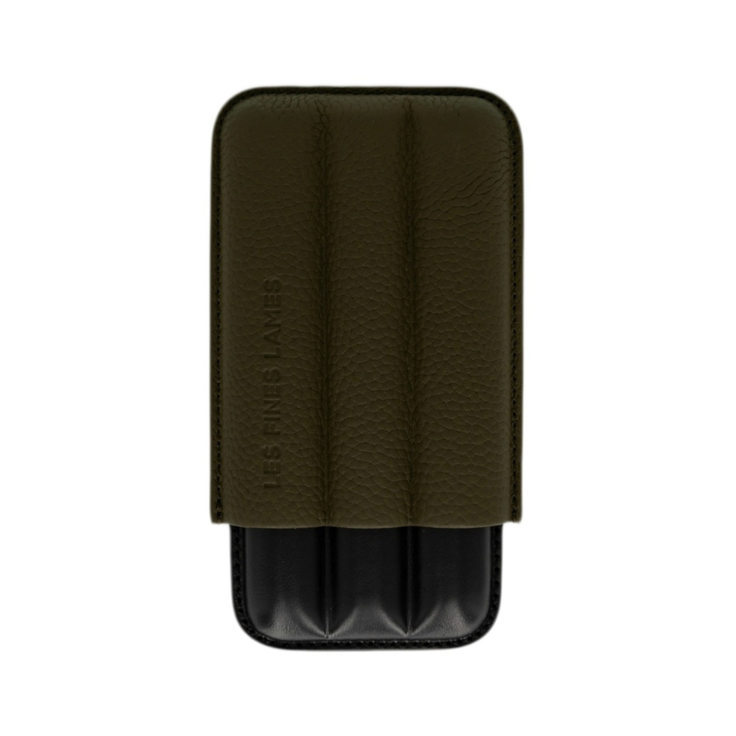 Etui Cigare - LFL Trio Vert Olive Cuir Grainé