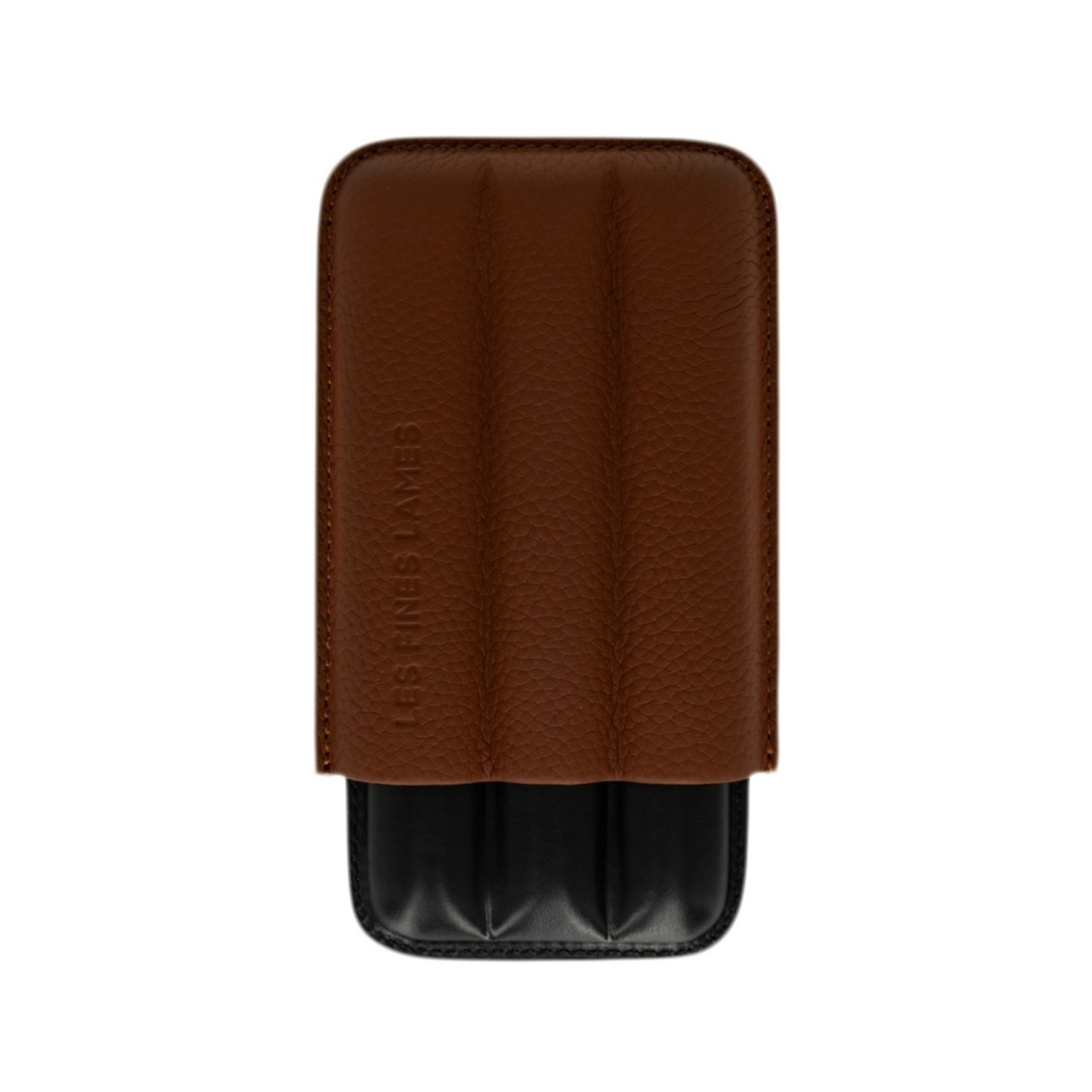 Etui Cigare - LFL Trio Brun Cuir Grainé