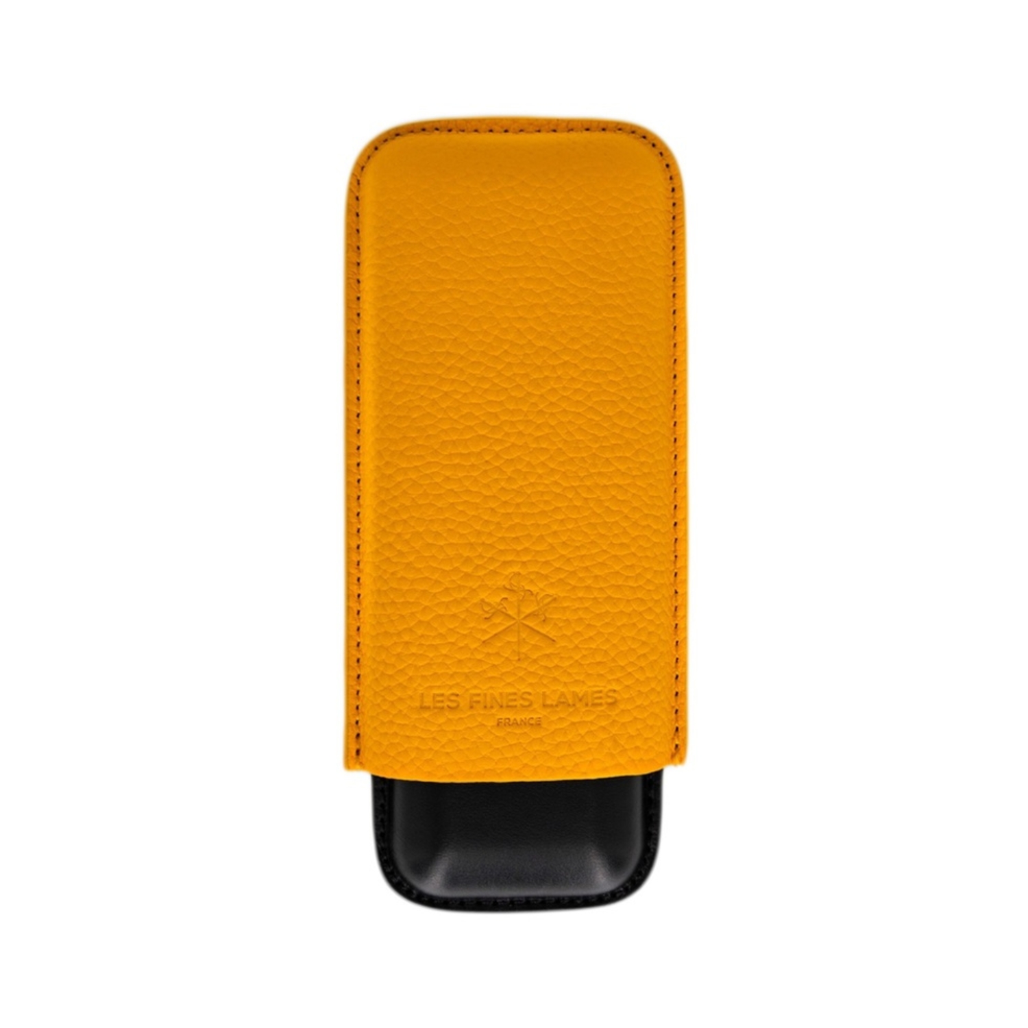 Etui Cigare - LFL Duo Jaune Cuir Grainé