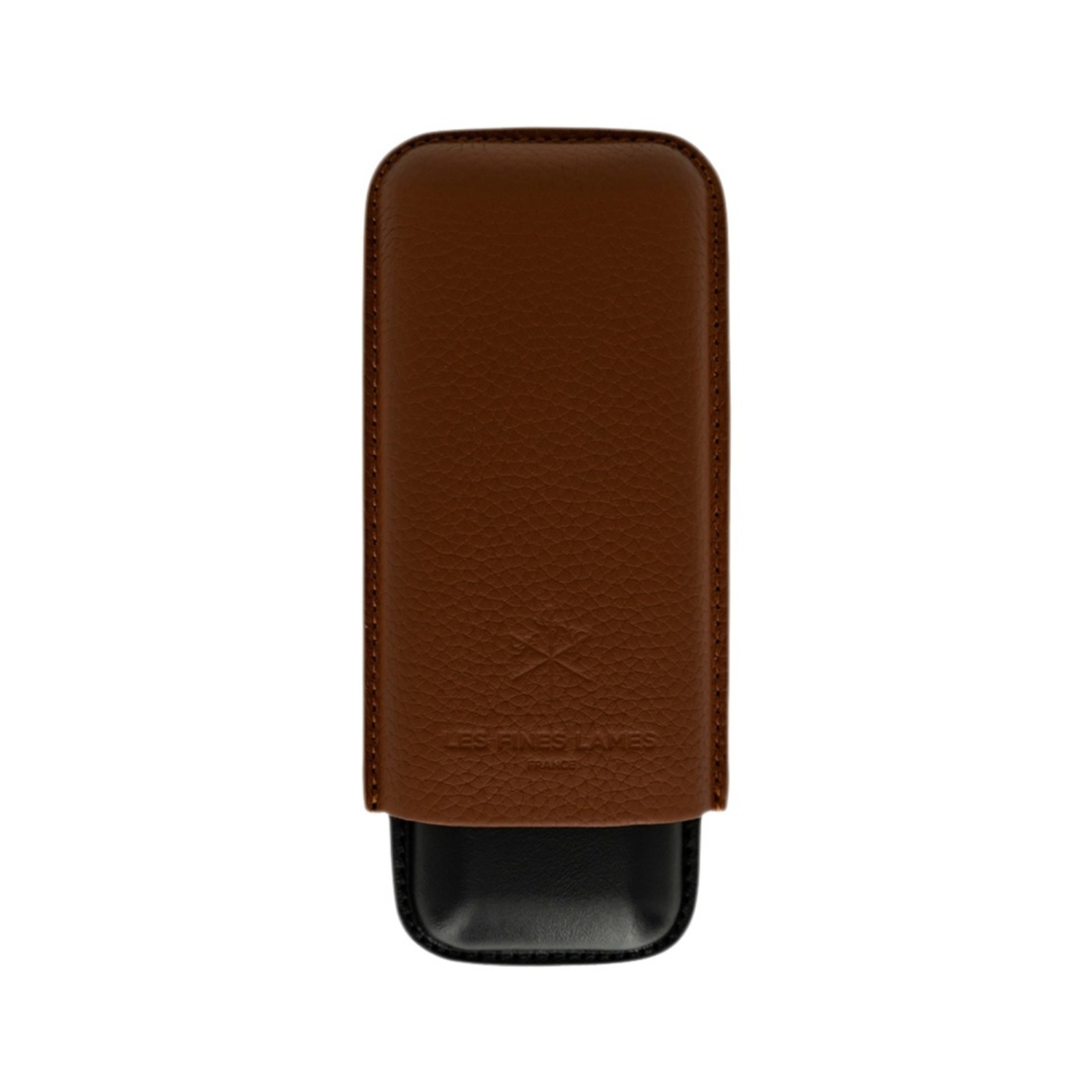 Etui Cigare - LFL Duo Brun Cuir Grainé