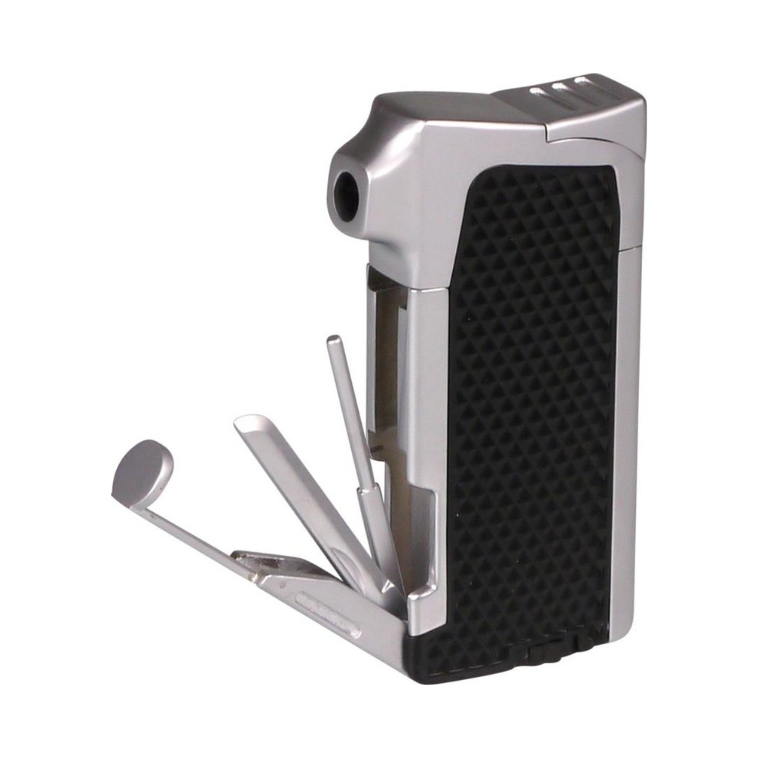 Briquet Pipe - Piezo Passatore Ruben Cuivre Mat Argent (1)