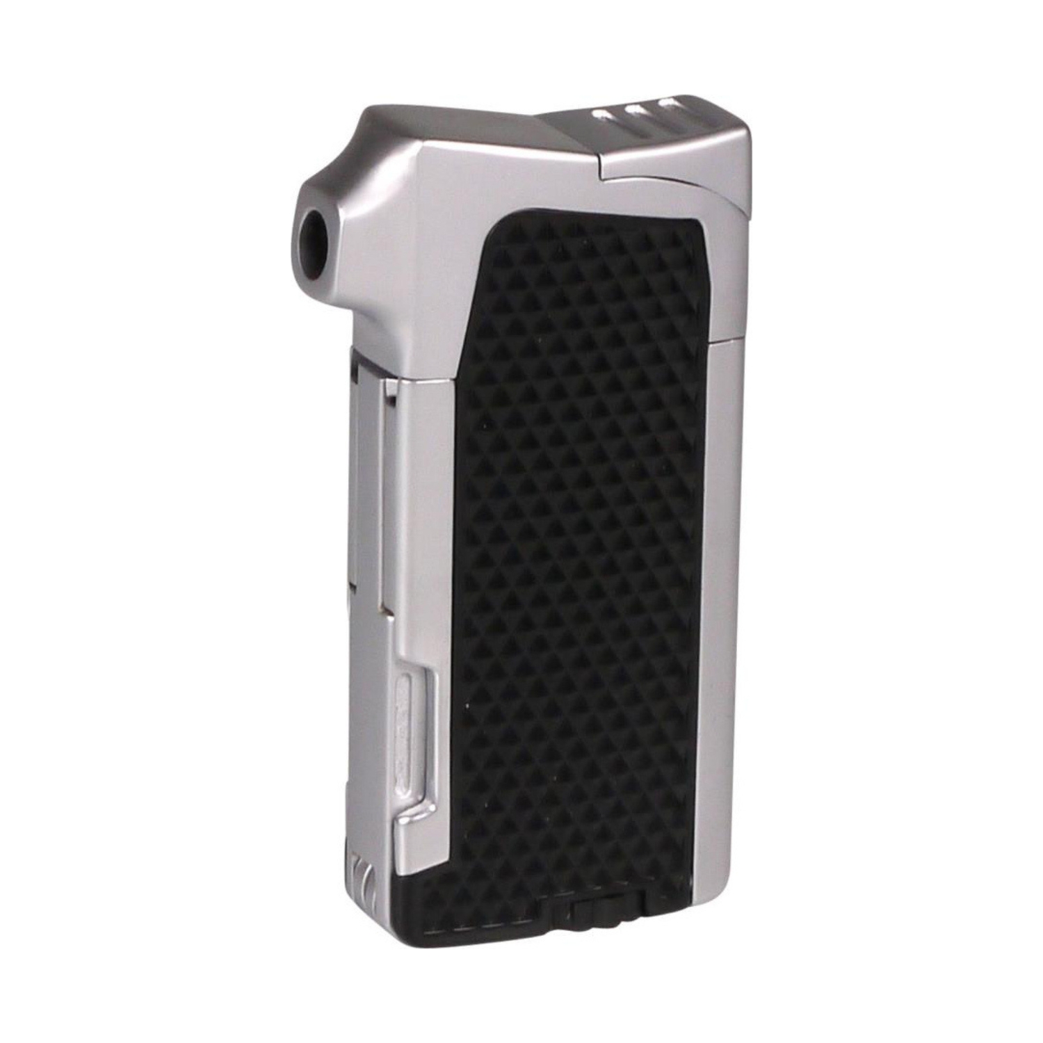 Briquet Pipe Piezo Passatore Ruben Chrome Mat Noir