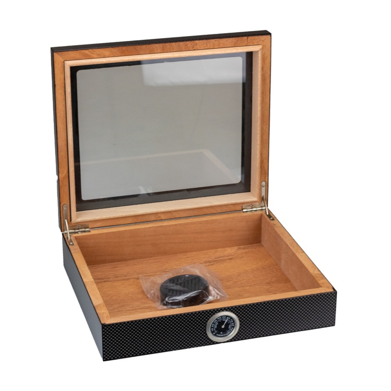 Humidor - Carbon Matte Glastop 12 Cigares
