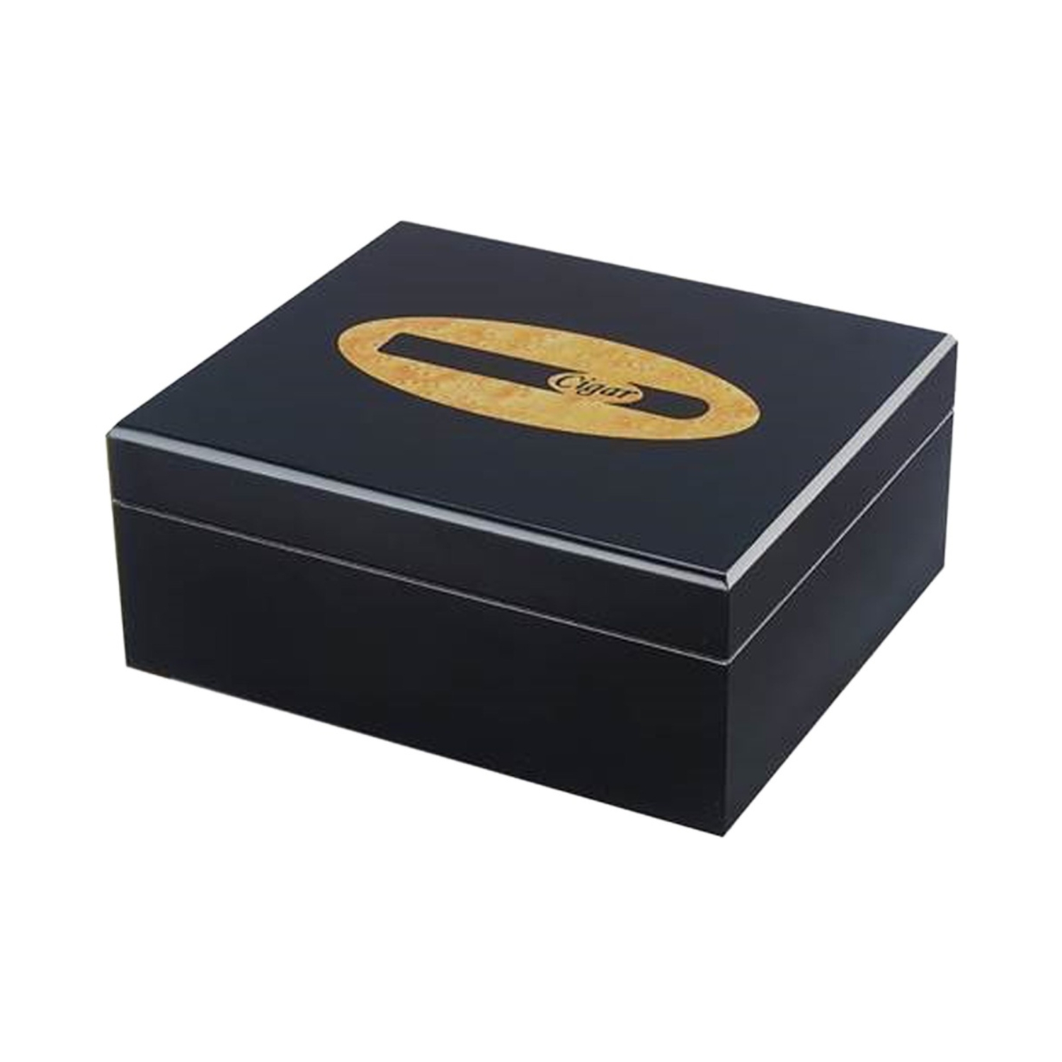 Humidor - Noir Matte Cigare Logo 25 Cigares