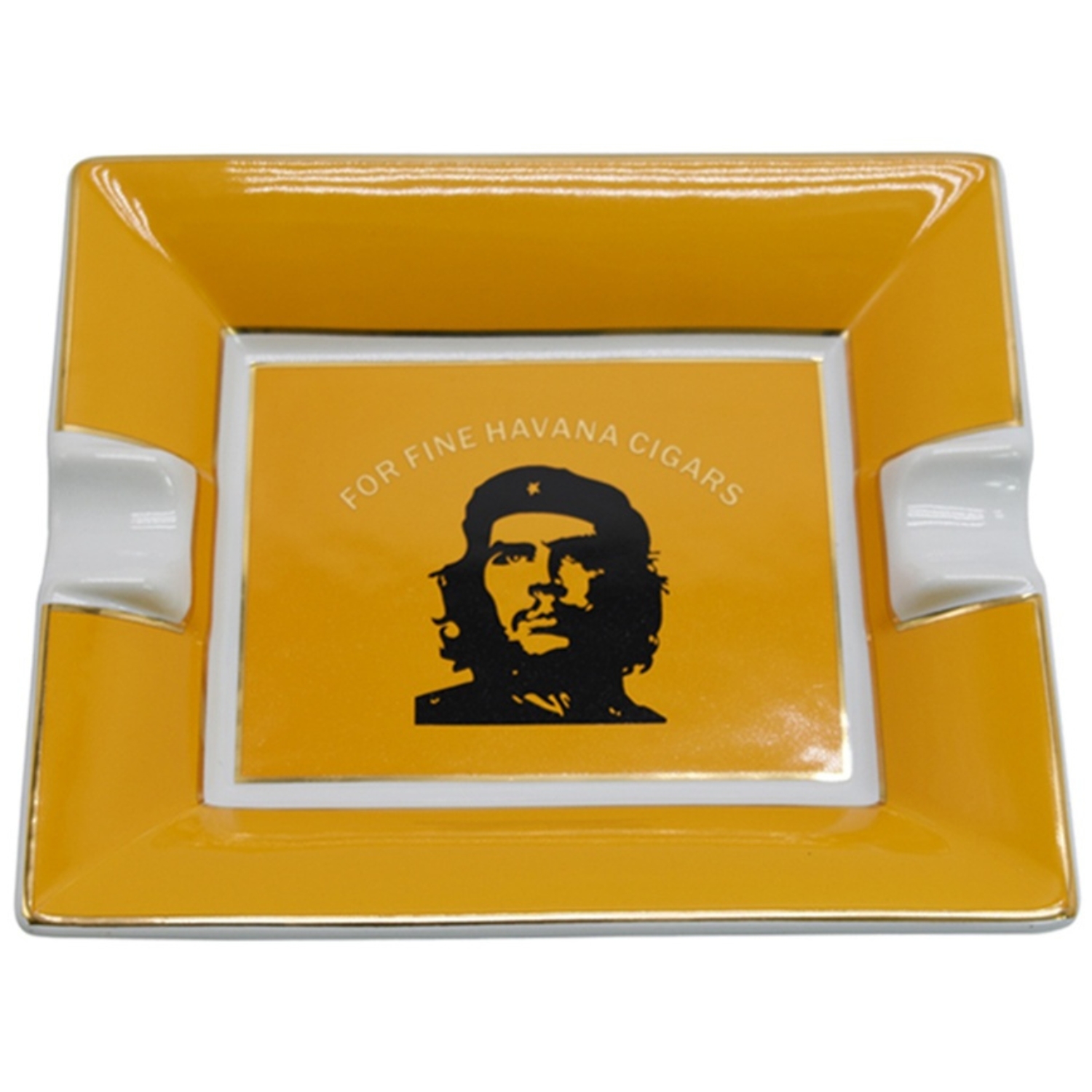 Cendrier - Cigare Céramique Che Jaune 2 Supports