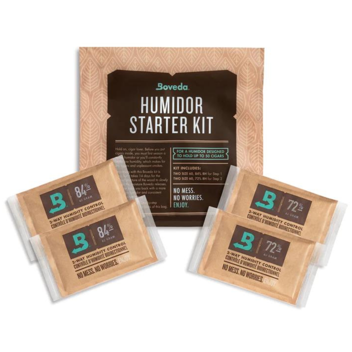 Kit de Démarrage - Humidor Boveda 50pcs