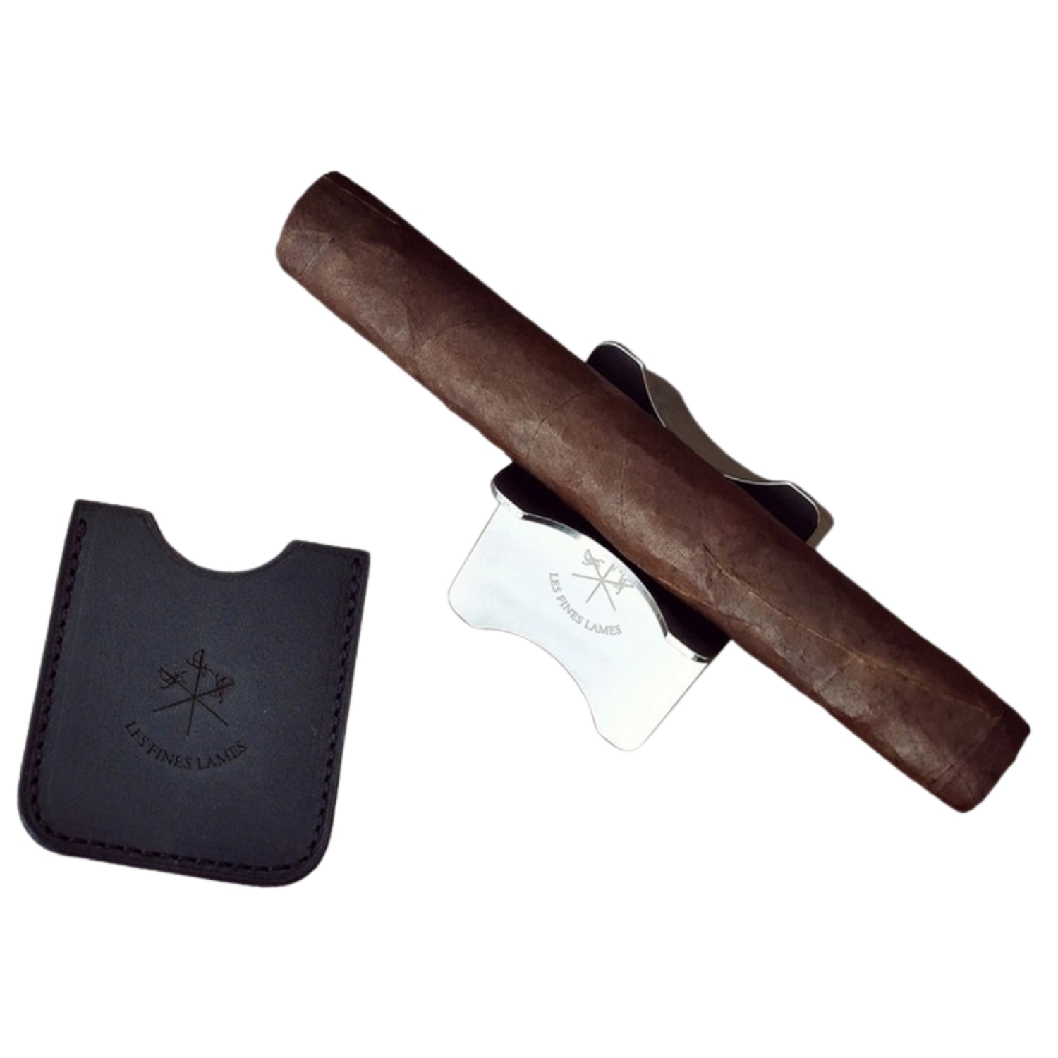 Repose Cigare - LFL 2 Metal Leather Case Noir