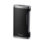 Briquet - Caseti Wide Flat Flame Chrome Noir Matte