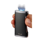 Briquet - Caseti Wide Flat Flame Chrome Noir Matte (1)