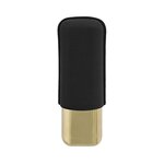Etui Cigare - Dupont Noir Grain/Or 2 Cigares