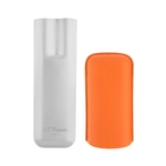 Etui Cigare Dupont Orange Grain/Chrome 2 Cigares