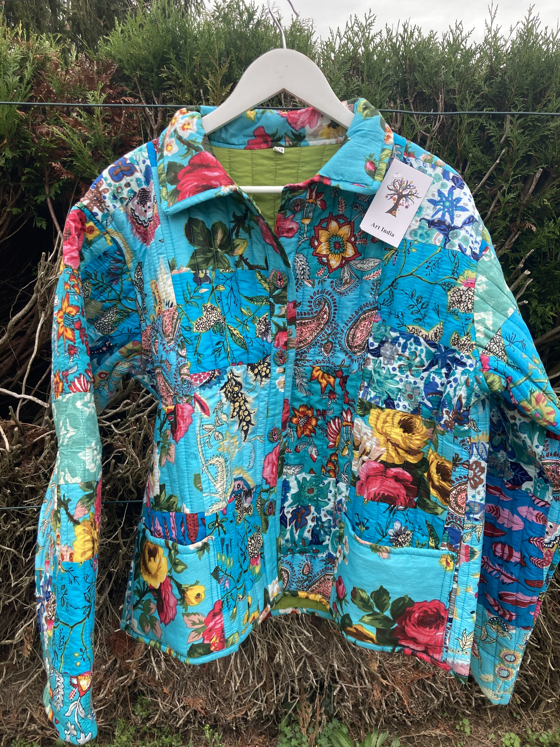 veste matelassée bleue