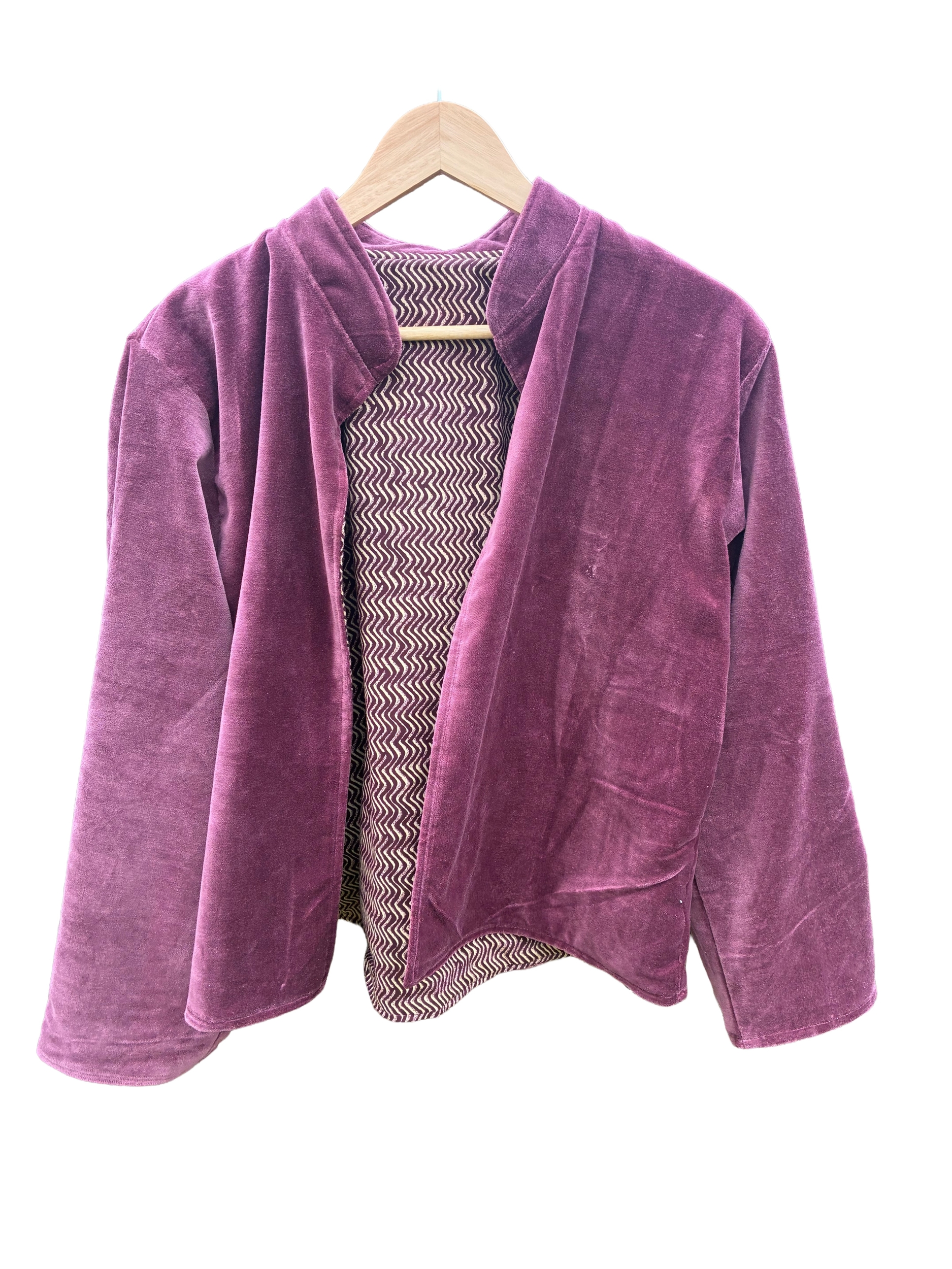 veste velours grenat devant