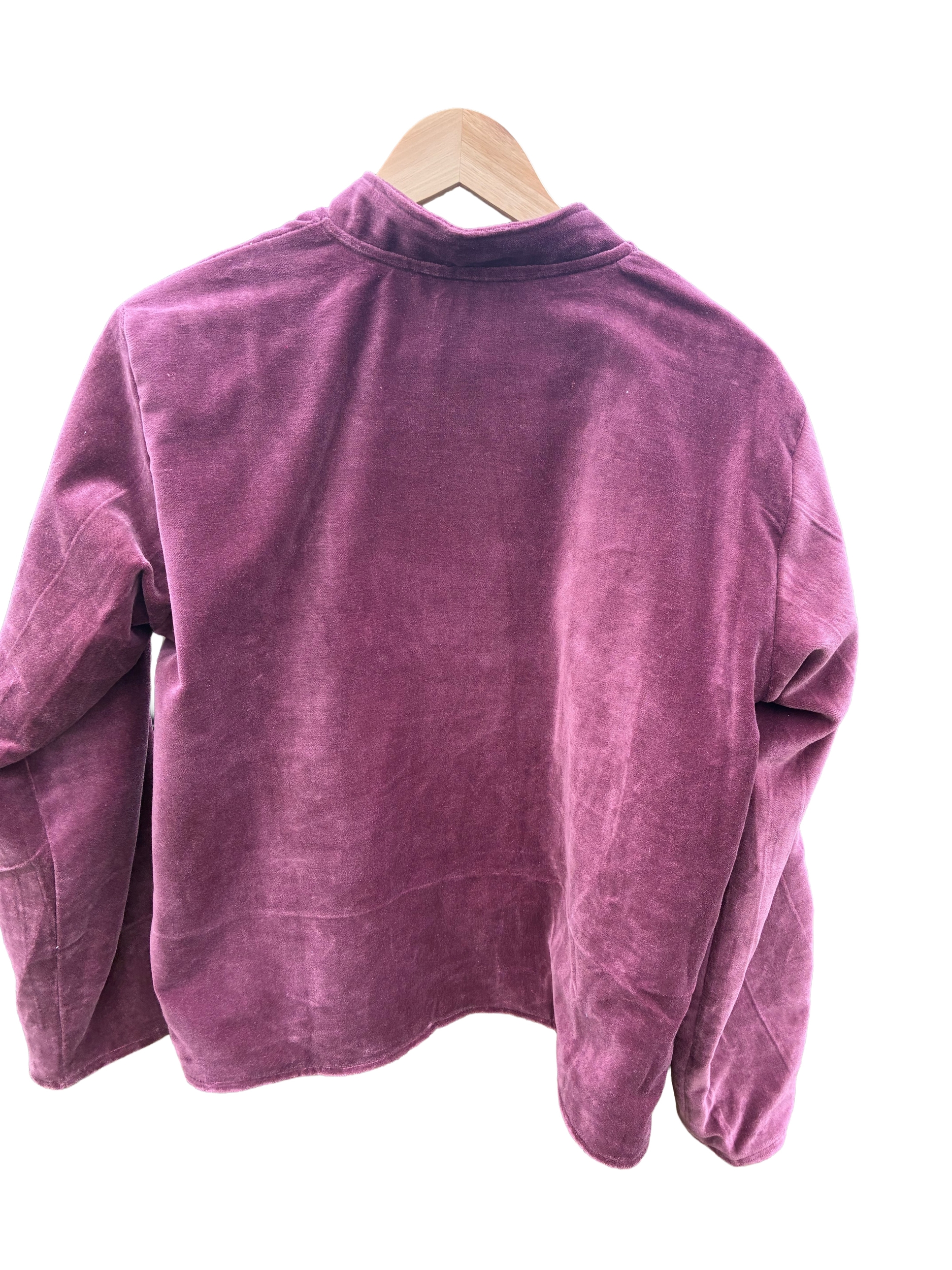 veste velours grenat dos