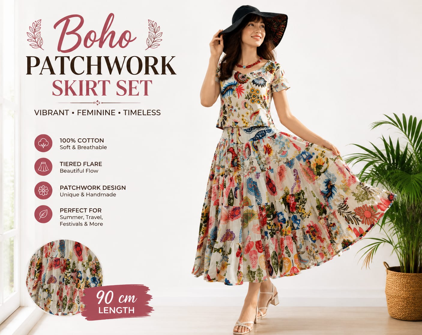 boho jupe