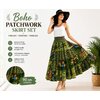 jupe boho verte