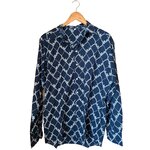 chemise bleue manche longue
