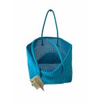 panier tissé bleu a