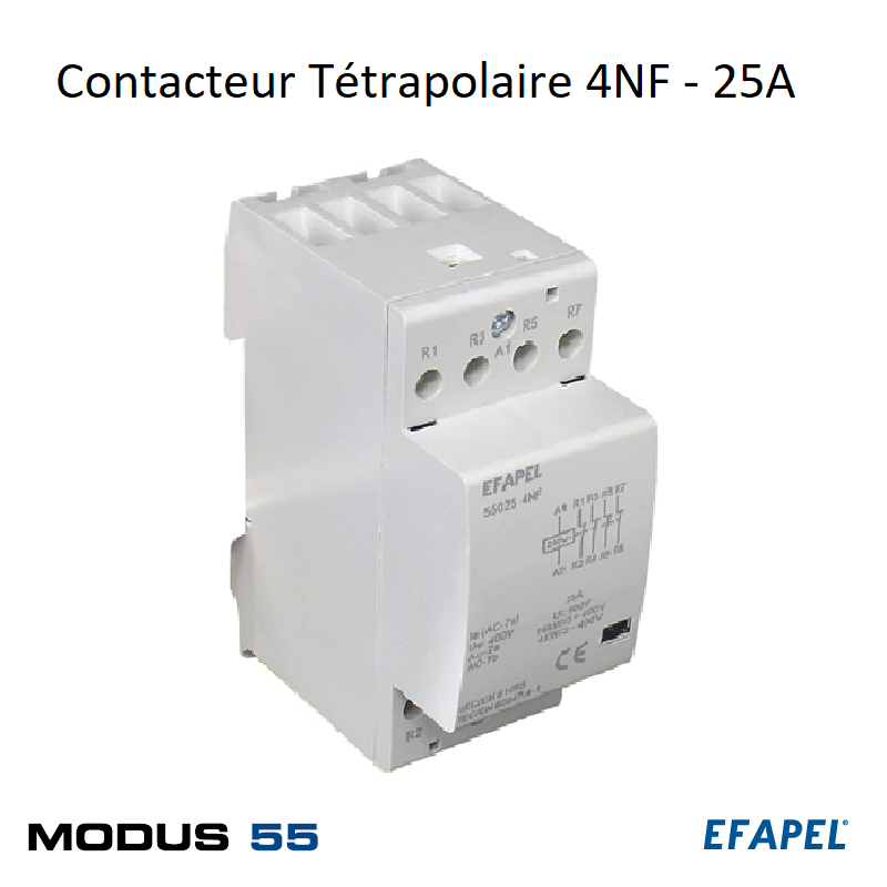 Contacteur Tetrapolaire - 4NF - 25A 55025 4nf