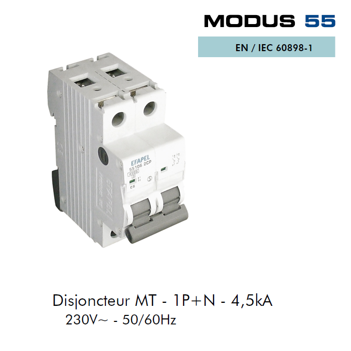 Disjoncteur Magnétothermique Plus 1P+N - 40-63A